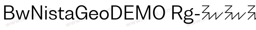 BwNistaGeoDEMO Rg字体转换